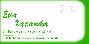 eva katonka business card